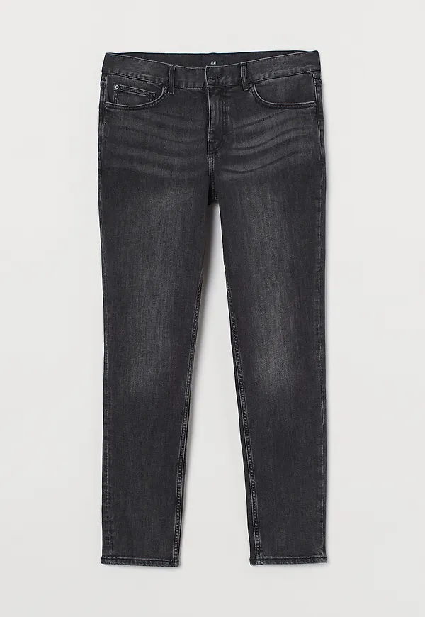 H&M Skinny Jeans Svart Washed Out i storlek 33/32