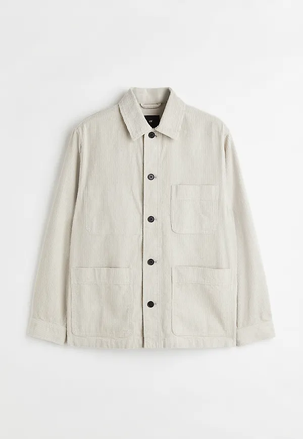 H&M Skjortjacka I Manchester Ljusbeige, Jackor i storlek L