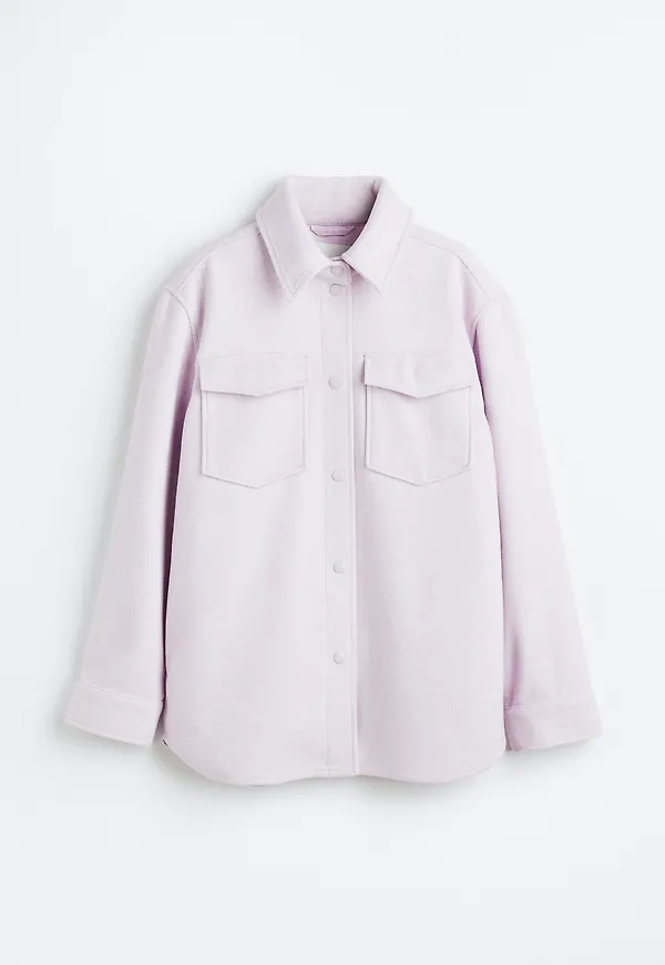 H&M Skjortjacka Ljuslila, Jackor i storlek L