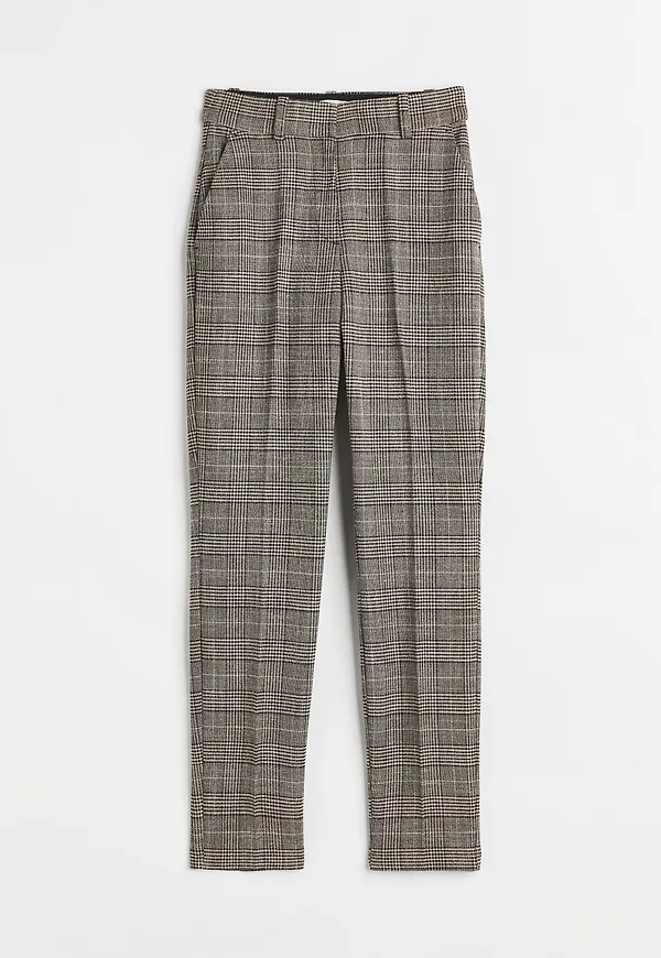 H&M Slacks Brun/rutig, Byxor i storlek 32