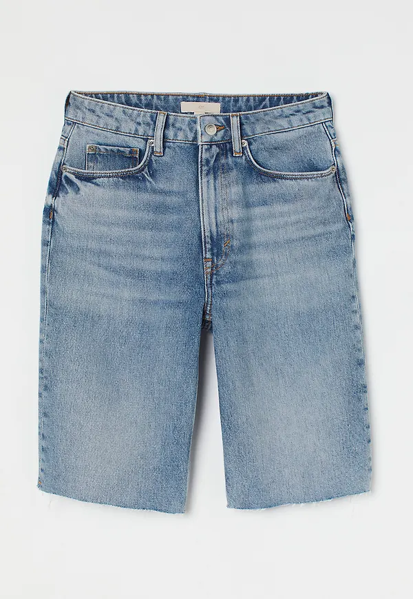 H&M Slim Jeansshorts Ljus Denimblå i storlek 40