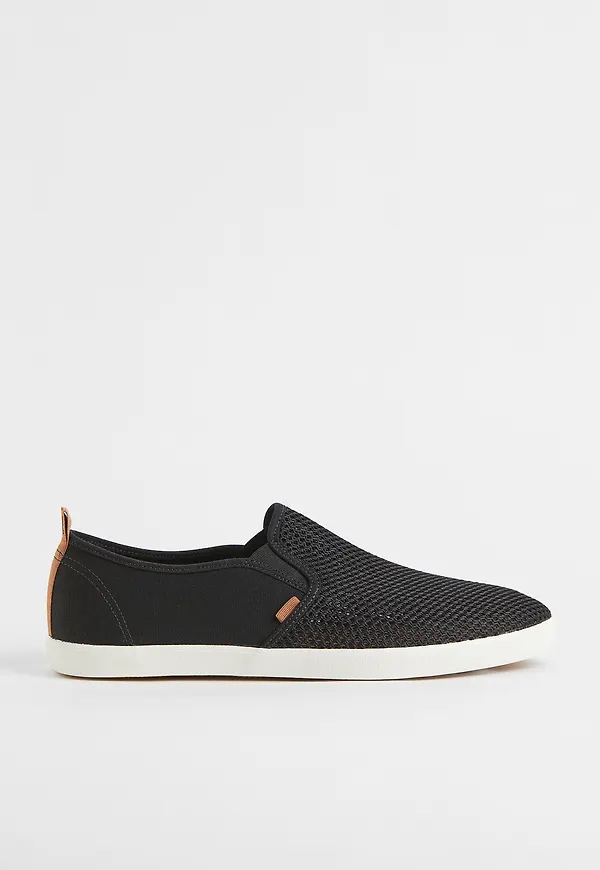 H&M Slip On-sneakers Svart i storlek 40