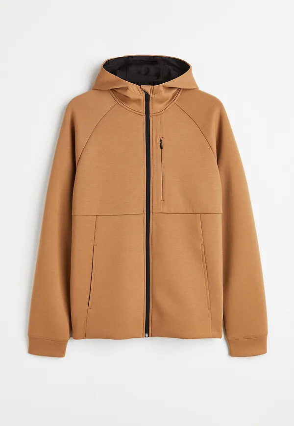 H&M Snabbtorkande Träningsjacka Regular Fit Beige, Träningsjackor i storlek M