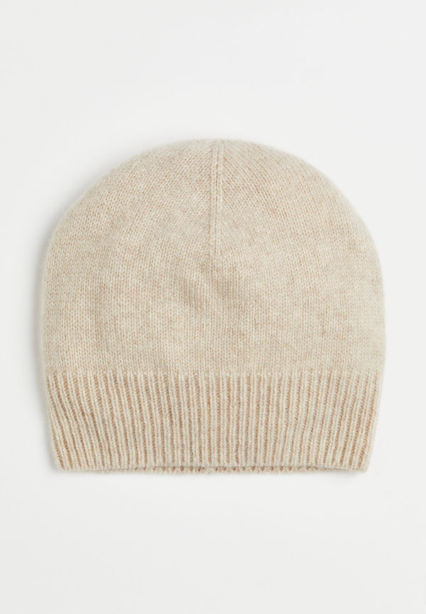 H&M Stickad Mössa I Kashmir Beige, Mössor i storlek Onesize