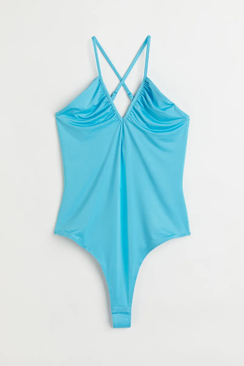 H&M Stringbody I Trikå Ljus Turkos, Bodies i storlek XXL