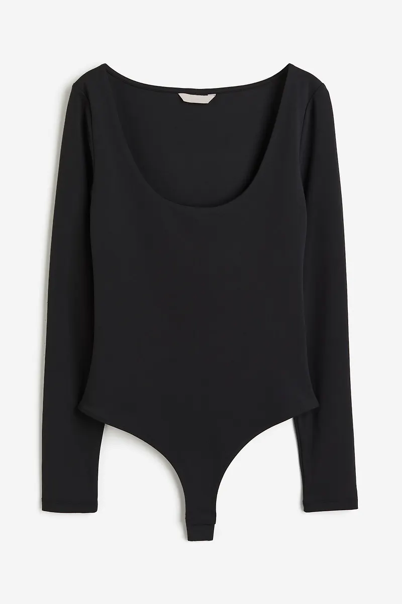 H&M Stringbody I Trikå Svart, Bodies i storlek S