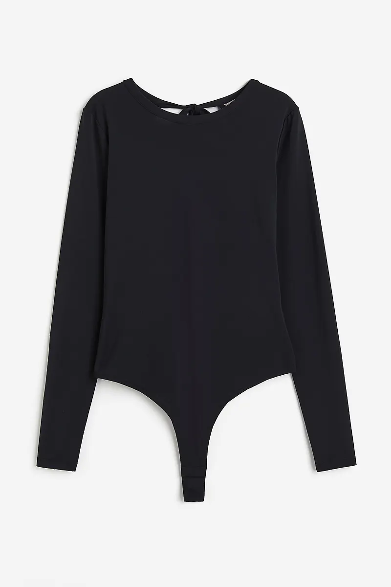 H&M Stringbody Med Öppen Rygg Svart, Bodies i storlek L
