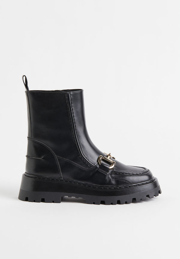 H&M Stövletter Med Spännen Svart, Boots i storlek 37