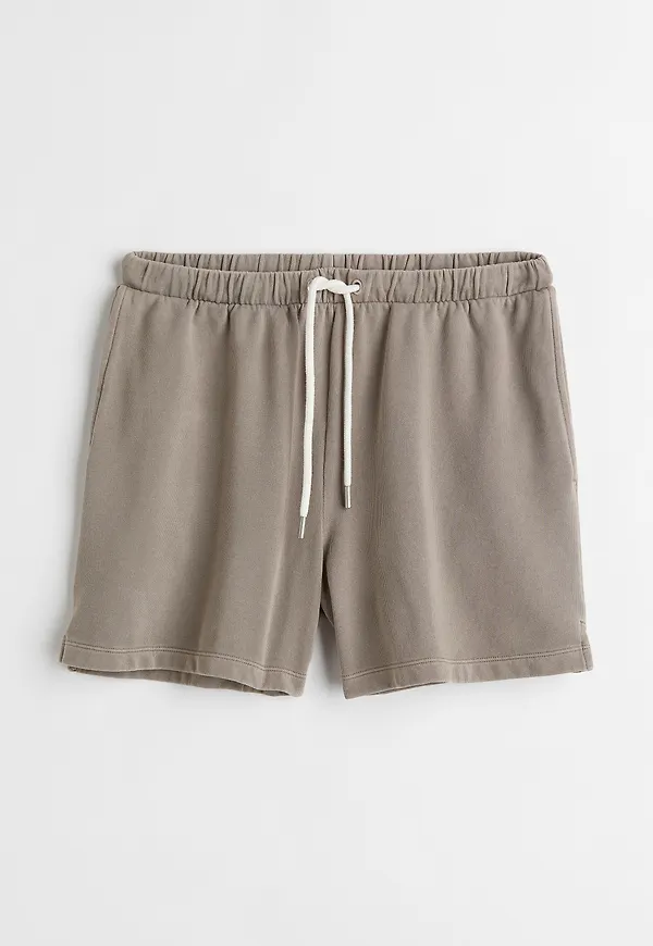 H&M Sweatshirtshorts Gråbeige i storlek XL och färg Vit