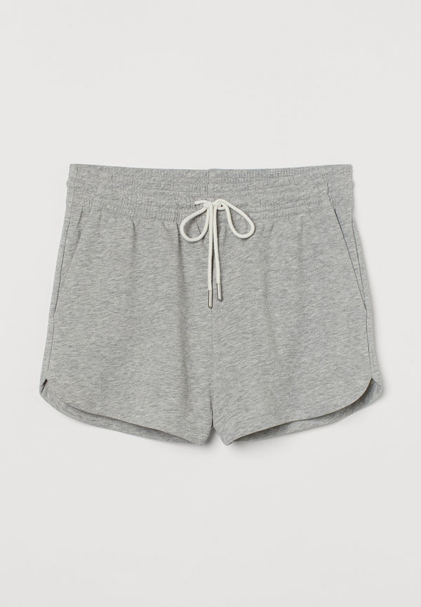 H&M Sweatshirtshorts Ljus Gråmelerad i storlek XXL