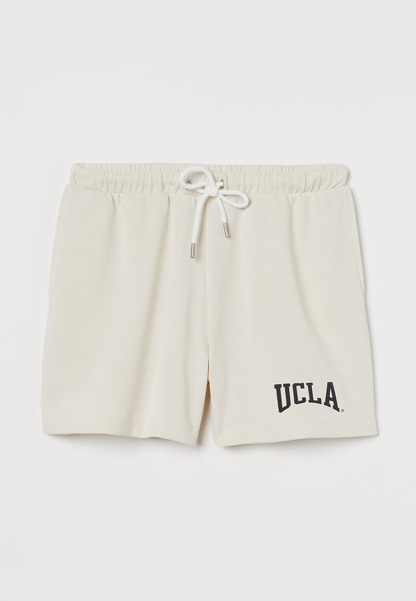 H&M Sweatshirtshorts Med Tryck Crèmevit/ucla i storlek XL