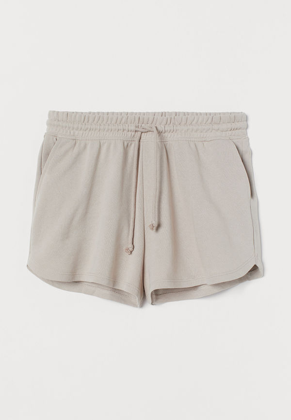 H&M Sweatshorts Gråbeige i storlek XL och färg Vit