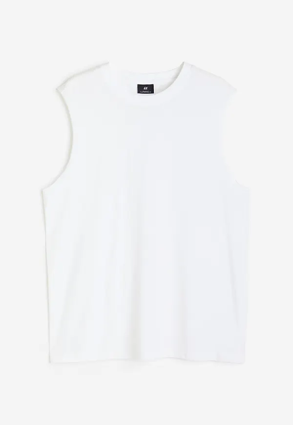 H&M Tanktop Vit, Linnen i storlek XS