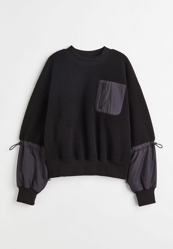 H&M Teddy Sports Sweatshirt Black, Träningströjor i storlek XL och färg Svart