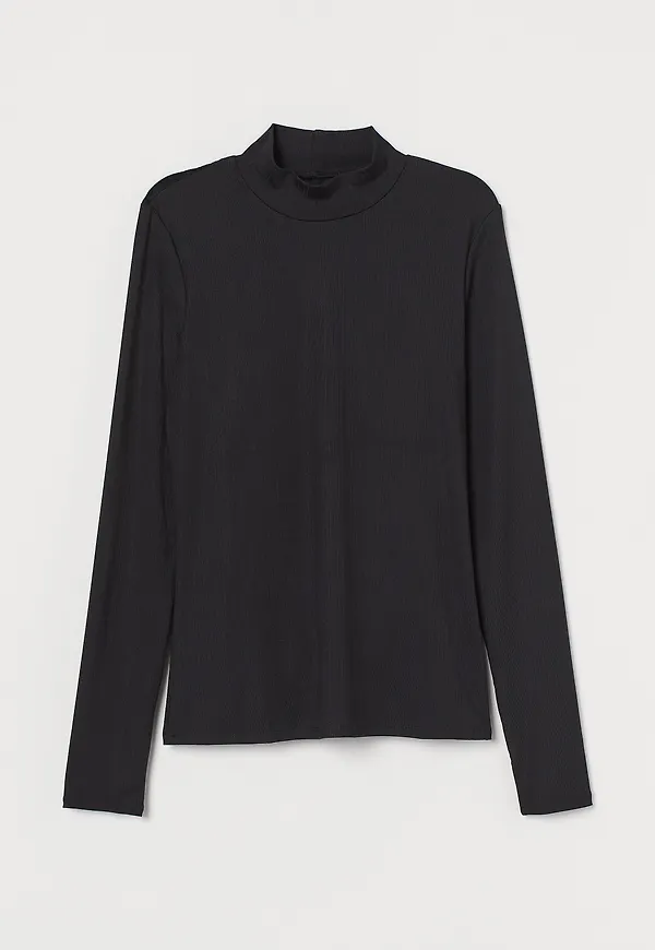 H&M Topp Med Spetsrygg Svart, Toppar i storlek S