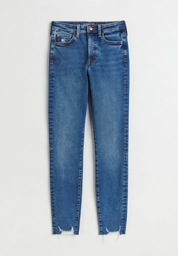 H&M True To You Skinny High Jeans Denimblå i storlek 4XL