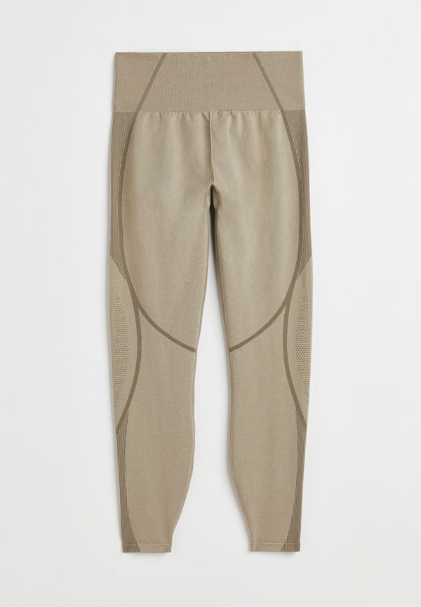 H&M Träningstights I Drymove™ Seamless Beige, Träningsbyxor i storlek L