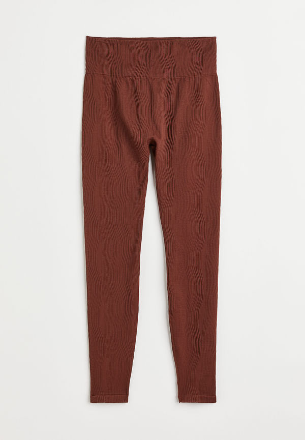 H&M Träningstights Seamless Brun i storlek XL