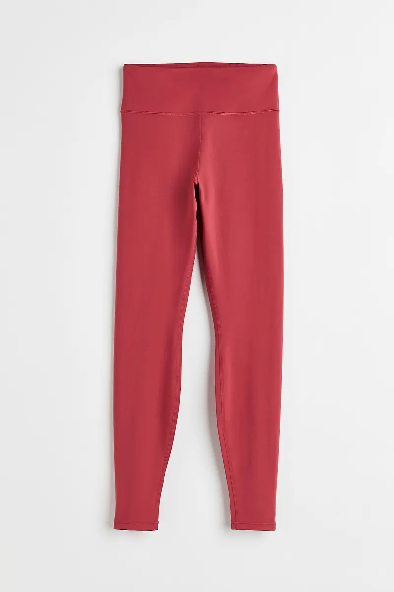 H&M Träningstights Super Soft Mörkrosa i storlek M