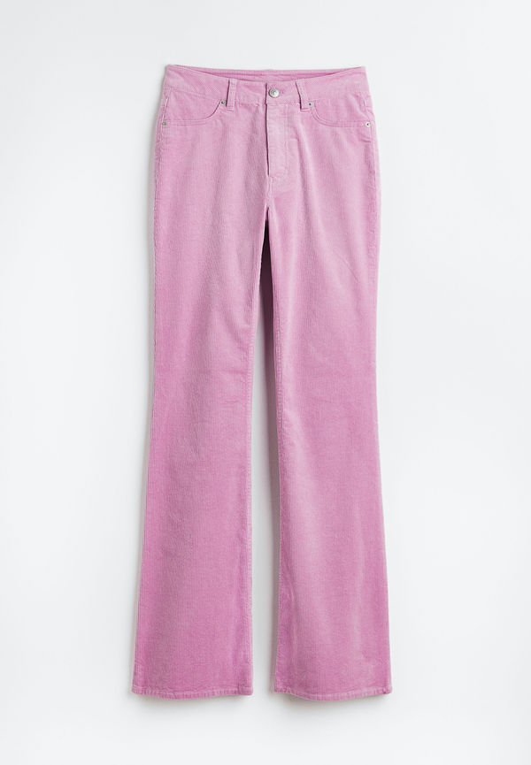 H&M Utsvängd Manchesterbyxa Rosa, Byxor i storlek 38