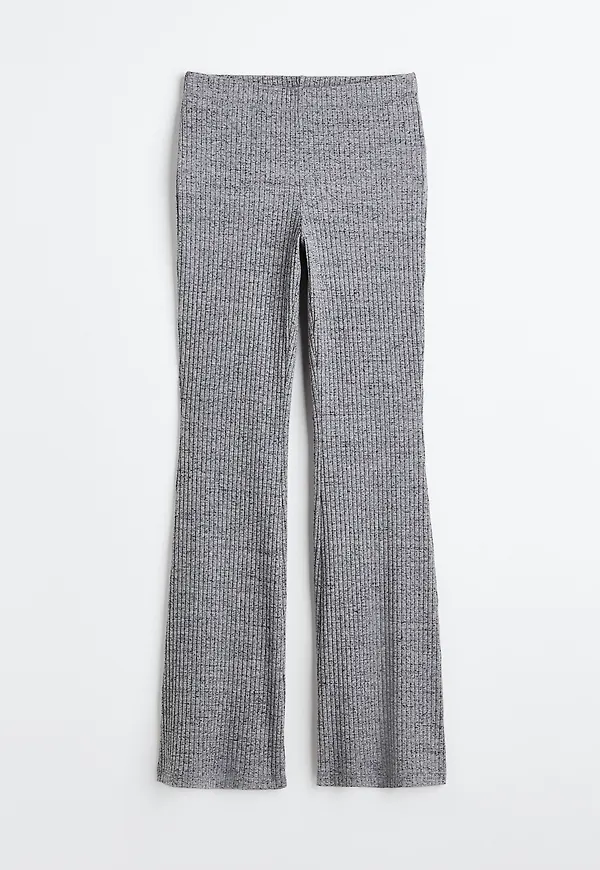 H&M Utsvängda Leggings Ljusgråmelerad i storlek M