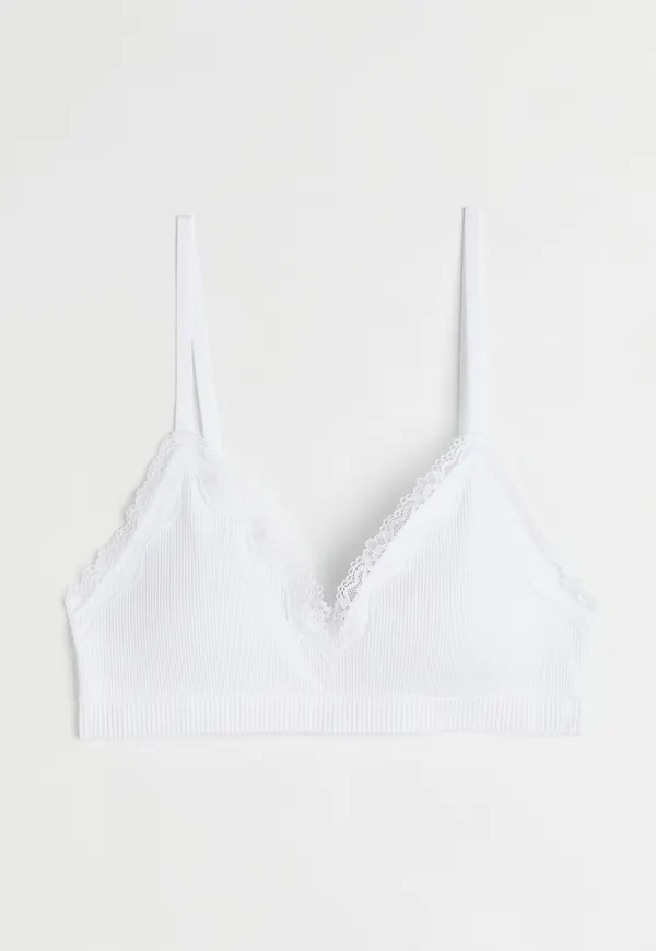 H&M Vadderad Bh Seamless Vit, BHs i storlek XL