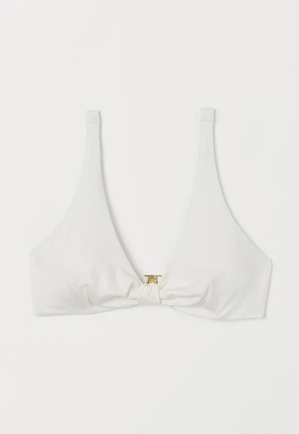 H&M Vadderad Bikinitopp Vit, Bikinitoppar i storlek 32