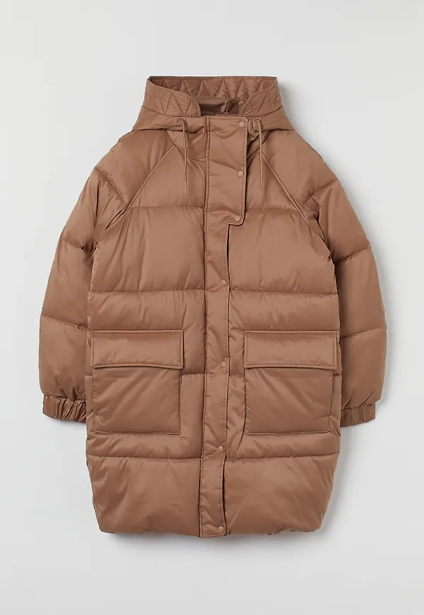 H&M Vadderad Jacka Ljusbrun, Kappor i storlek XL