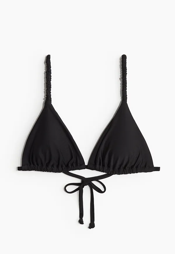 H&M Vadderad Trekantsbikinitopp Svart, Bikinitoppar i storlek 40