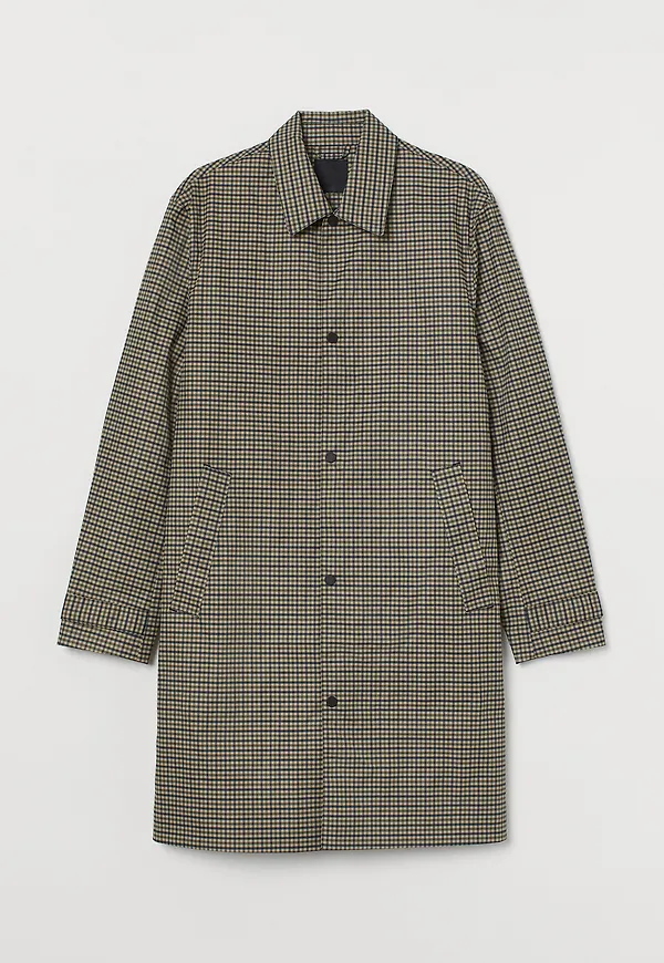 H&M Vattenavvisande Carcoat Beige/rutig, Kappor i storlek 48