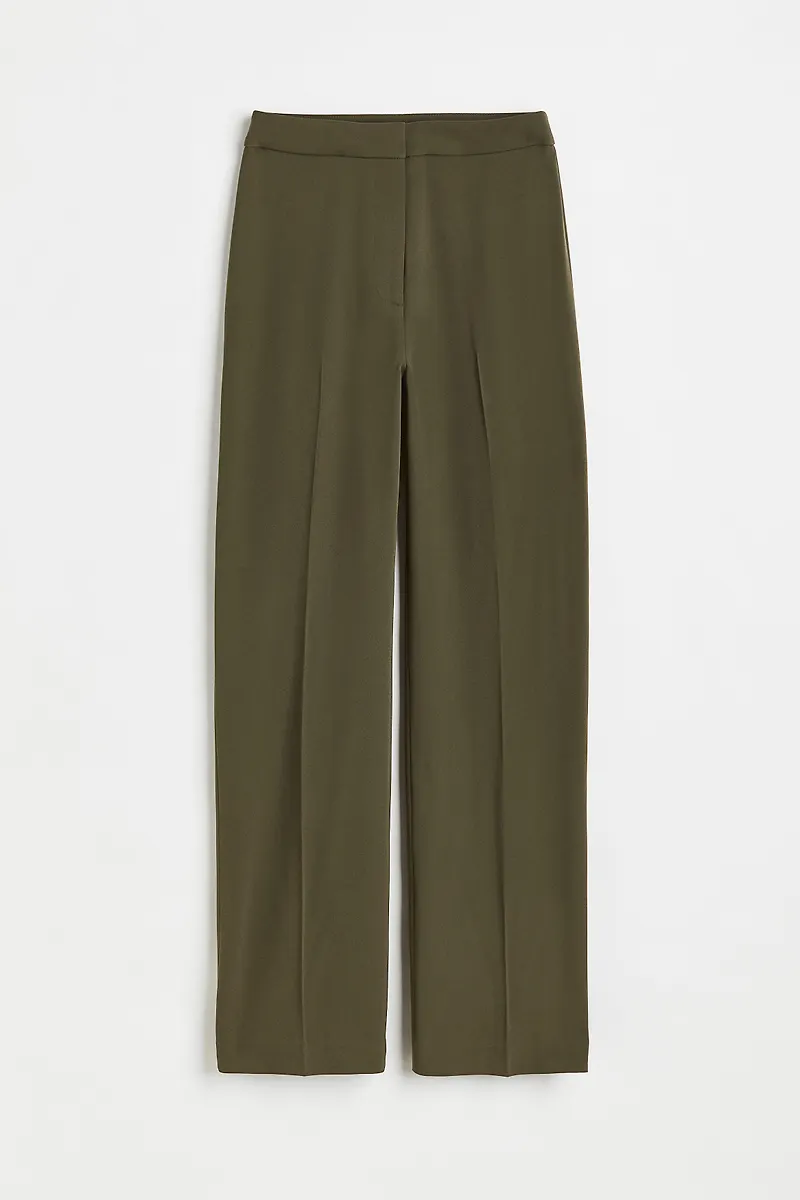 H&M Vid Byxa Mörkgrön, Byxor i storlek 42