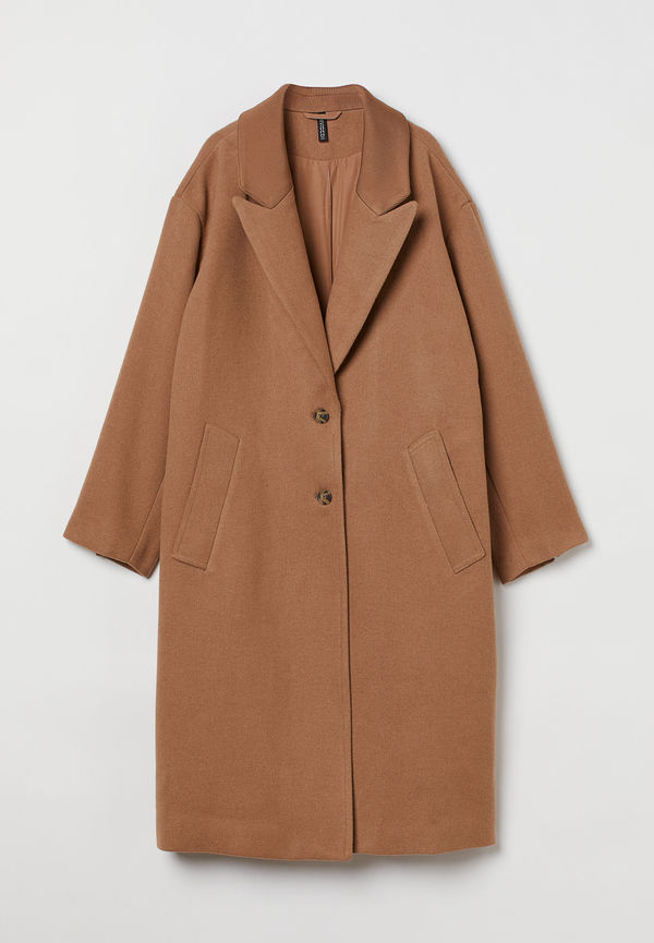 H&M Vid Kappa Mörkbeige, Kappor i storlek XL