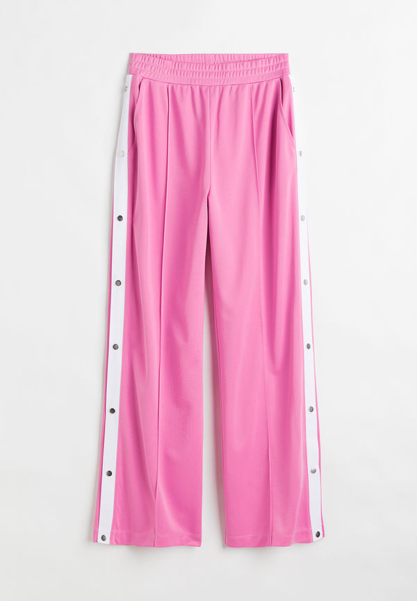 H&M Vid Tracksuit-byxa I Wct Rosa/vit, Träningsbyxor i storlek M
