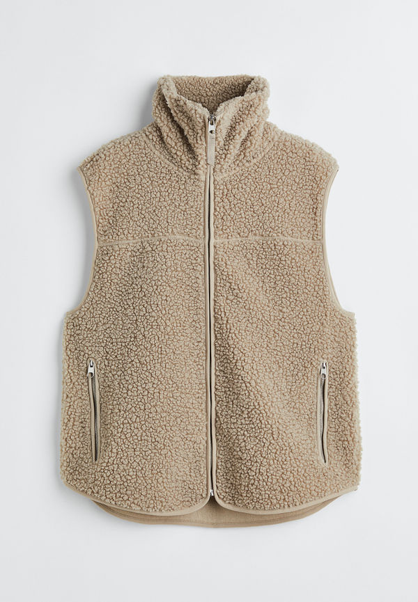 H&M Väst I Pile Beige, Västar i storlek M