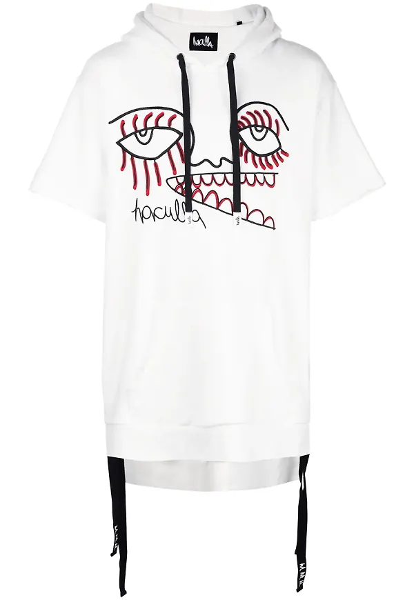 Haculla Creeping Monster huvtröja - Vit