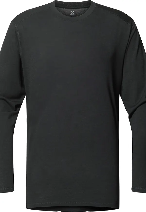 Haglöfs Men's Kaise Wool Long Sleeve Tee True Black