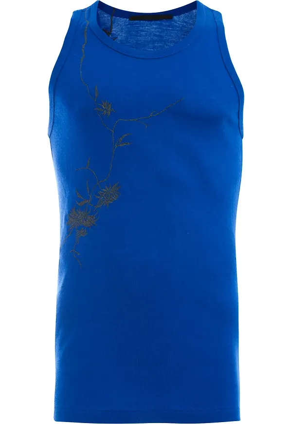 Haider Ackermann broderat linne - Blå
