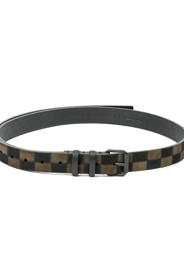 Haider Ackermann checkboard belt - Svart