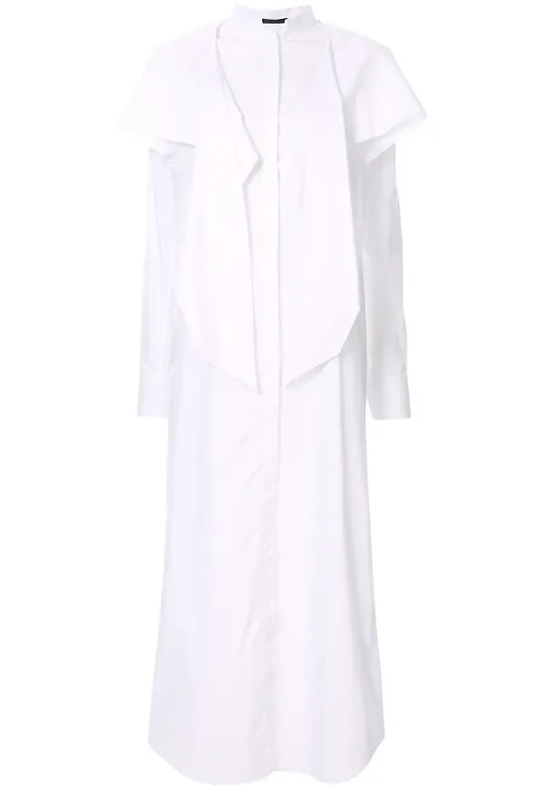 Haider Ackermann draperad skiftklänning - Vit – Farfetch