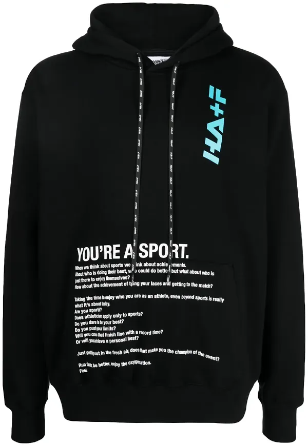 Haider Ackermann hoodie med tryck - Svart
