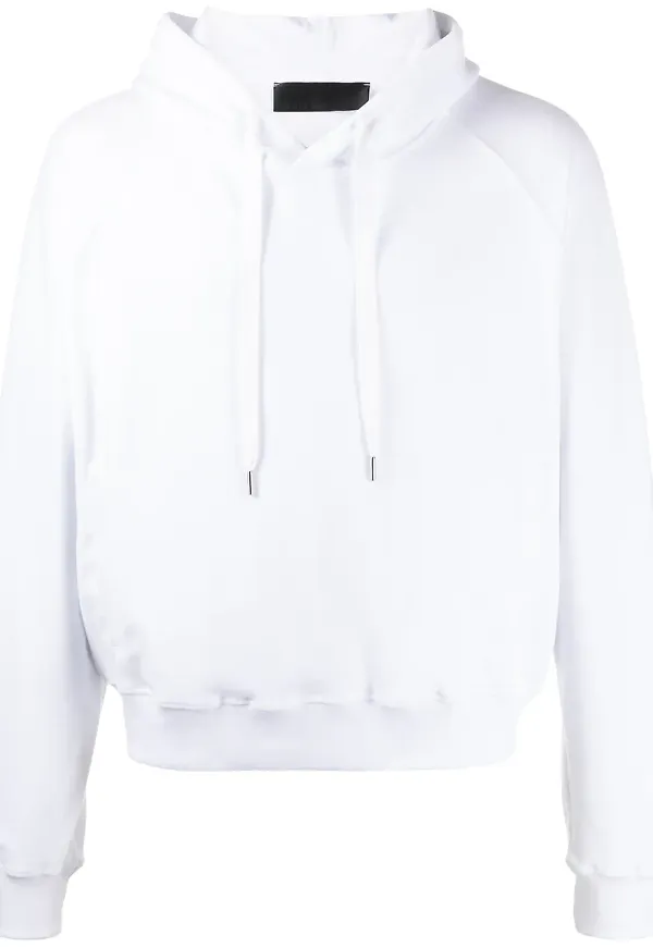 Haider Ackermann huvtröja med broderad logotyp - Vit