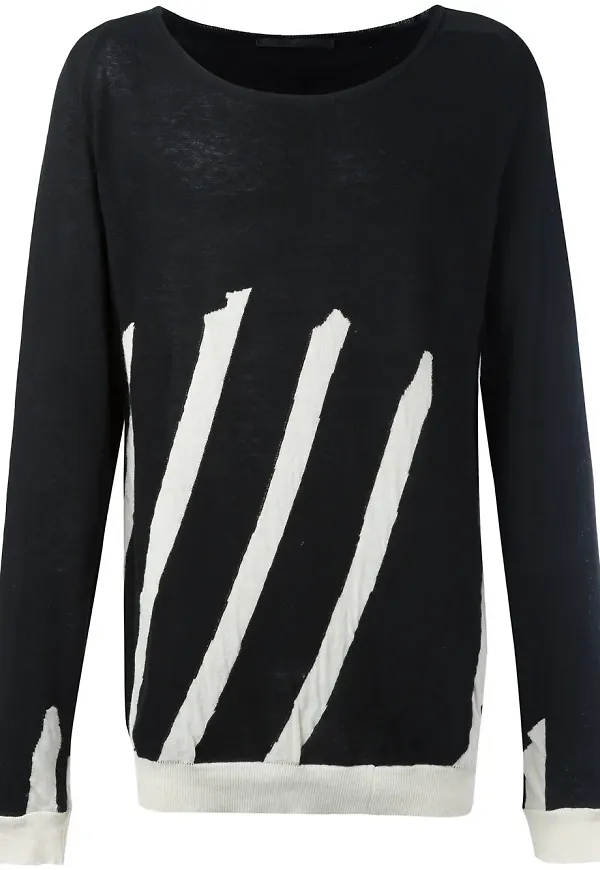 Haider Ackermann randig tröja - Svart
