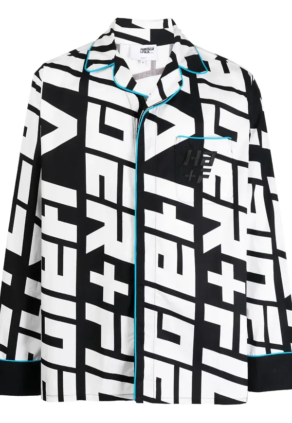 Haider Ackermann skjorta med monogram - Svart