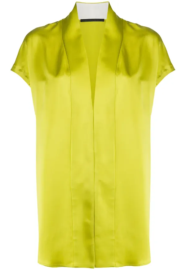 Haider Ackermann v-ringad blus - Grön