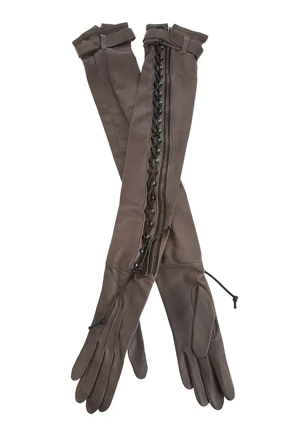 Haider Ackermann woven arm glove - Grå