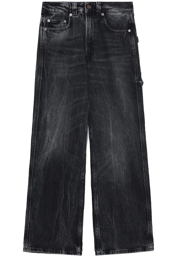 Haikure wide leg-jeans - Svart