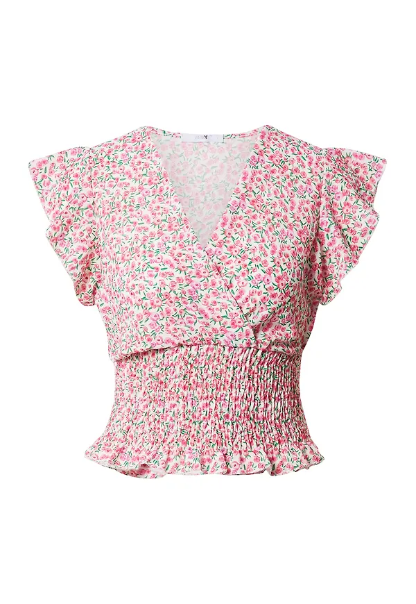 Hailys Blus 'Gina' grön / rosa / rosa / vit