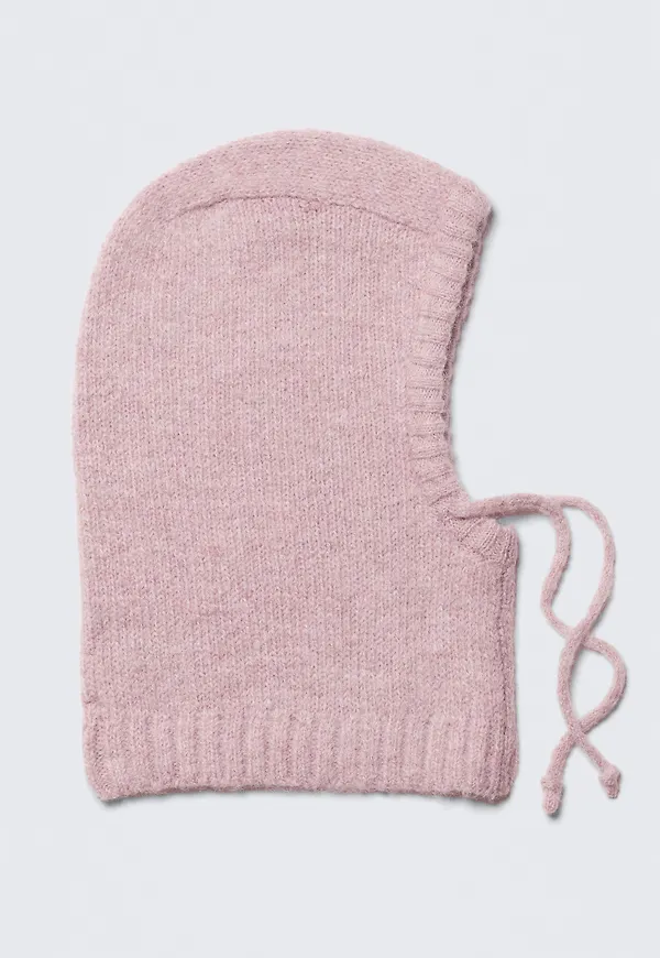 Hairy Knitted Tie Hood