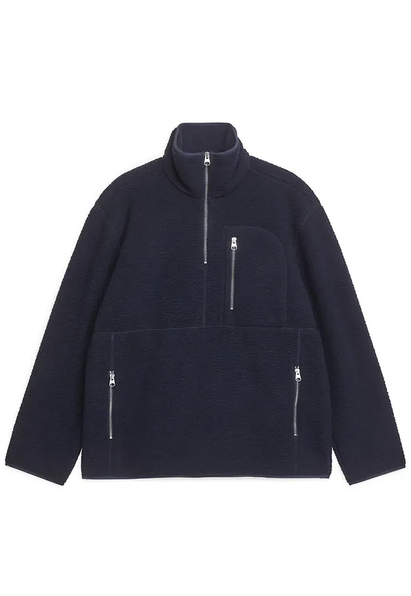 Half-Zip Fleece Jacket - Blue
