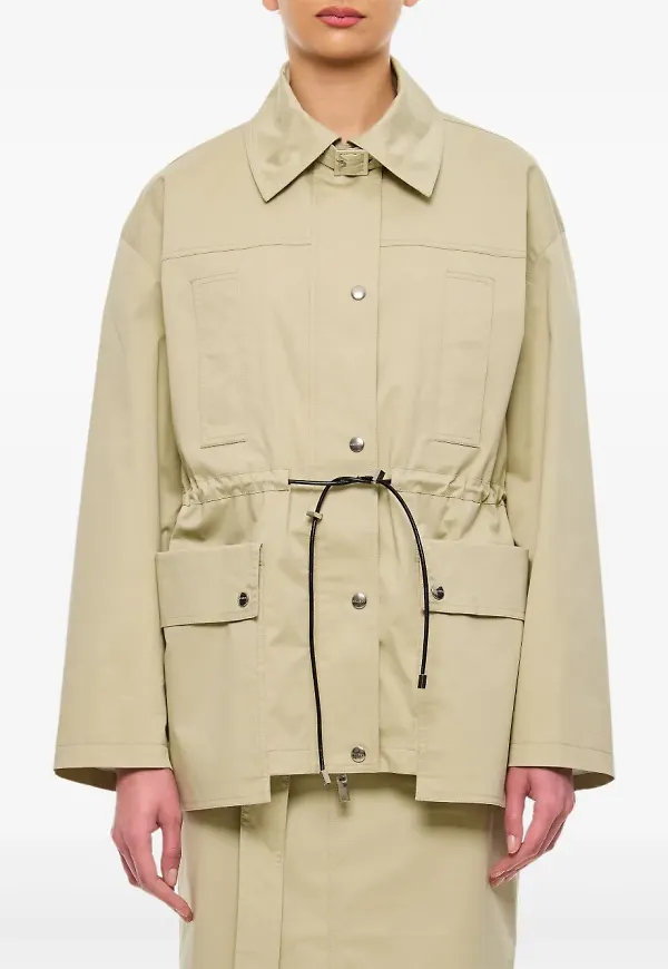 Halfboy parkas med dragsko - Neutral